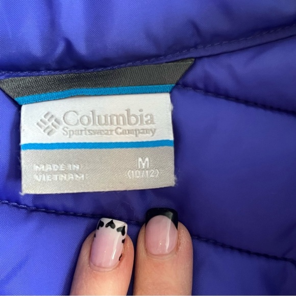 Columbia Kid’s Puffer Vest Purple Blue Size Medium 10-12 Unisex - Picture 6 of 9